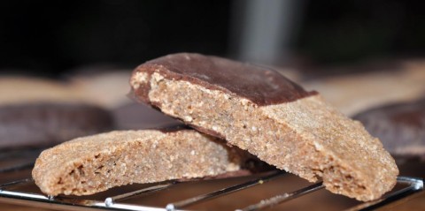 Chocolate Dipped Coffee Shortbread