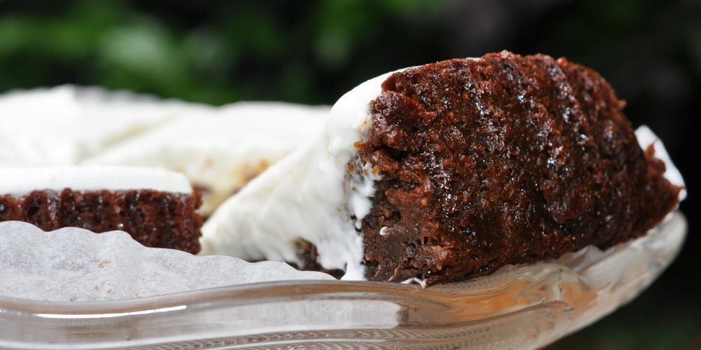 Dark Ginger Cake with a Lemon COYO Frosting