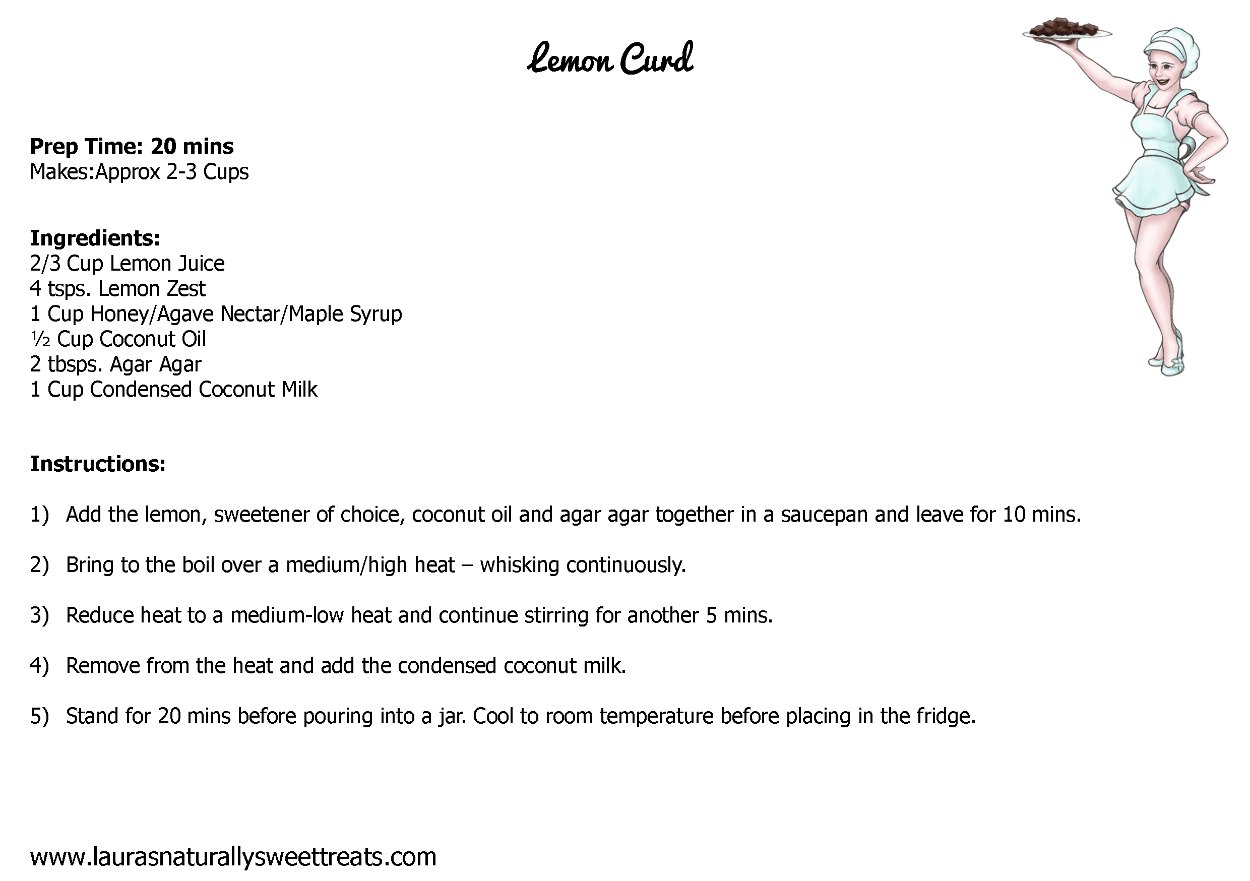 lemon curd recipe card