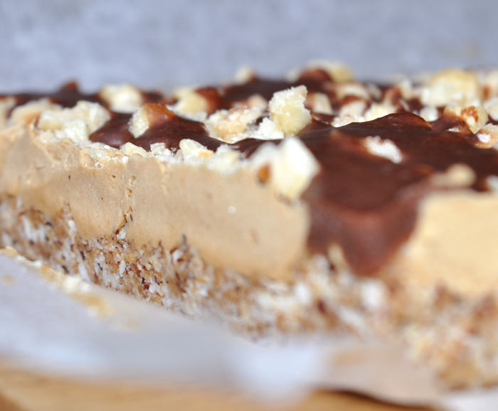 Whipped Caramel and Hazelnut Slice