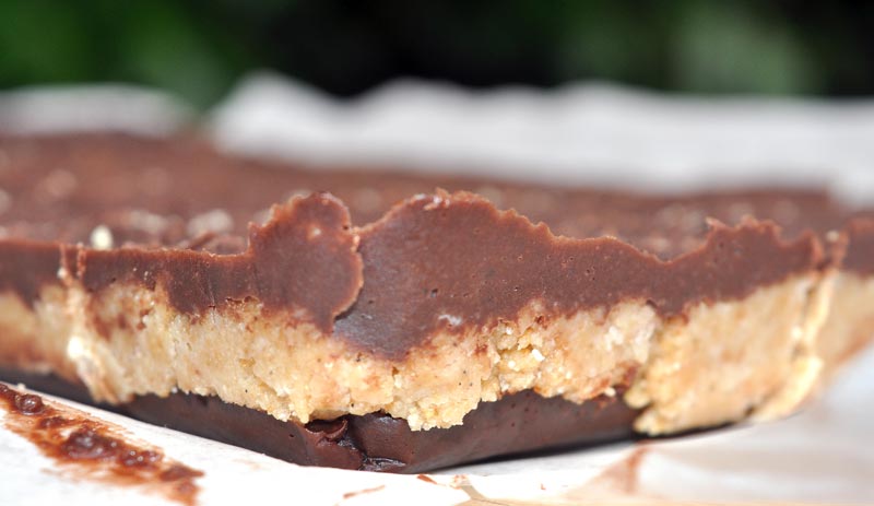 Coconut Cookie Dough Chocolate Slice