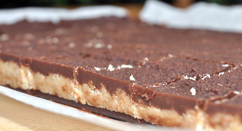 Coconut Cookie Dough Chocolate Slice