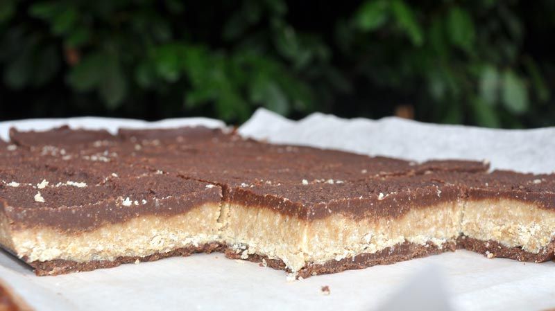 Coconut Cookie Dough Chocolate Slice