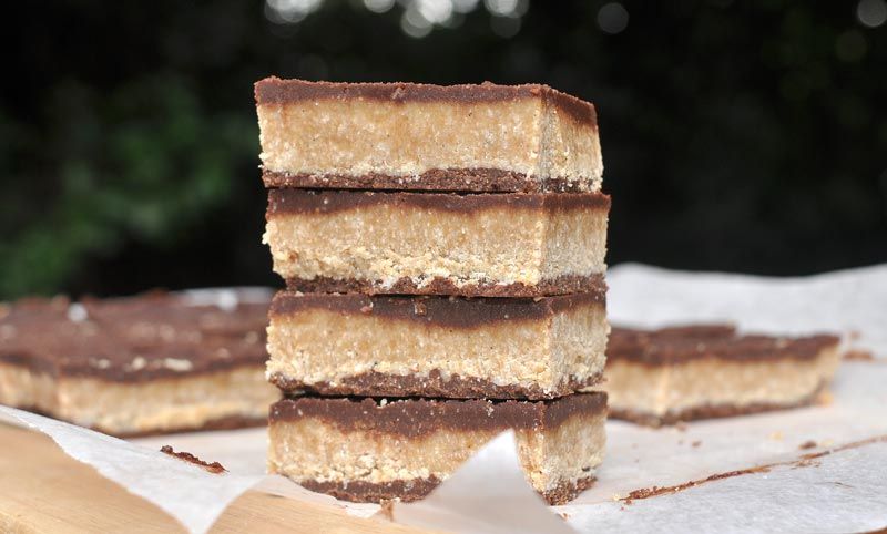 Coconut Cookie Dough Chocolate Slice