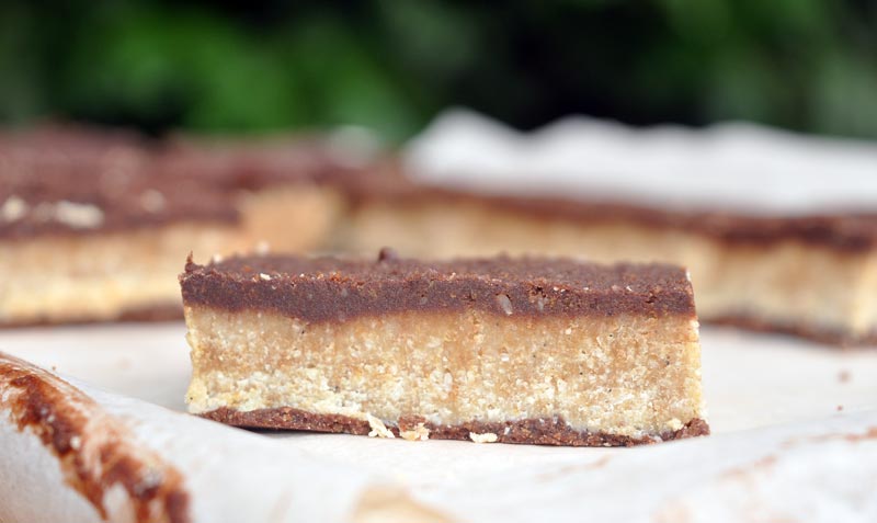 Coconut Cookie Dough Chocolate Slice