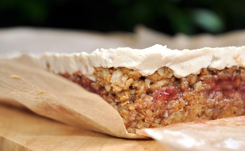 Strawberry and White Chocolate Flapjacks