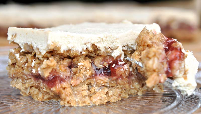 Strawberry and White Chocolate Flapjacks