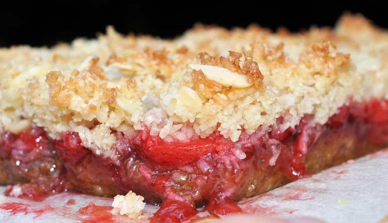 Summer Strawberry and Coconut Slice