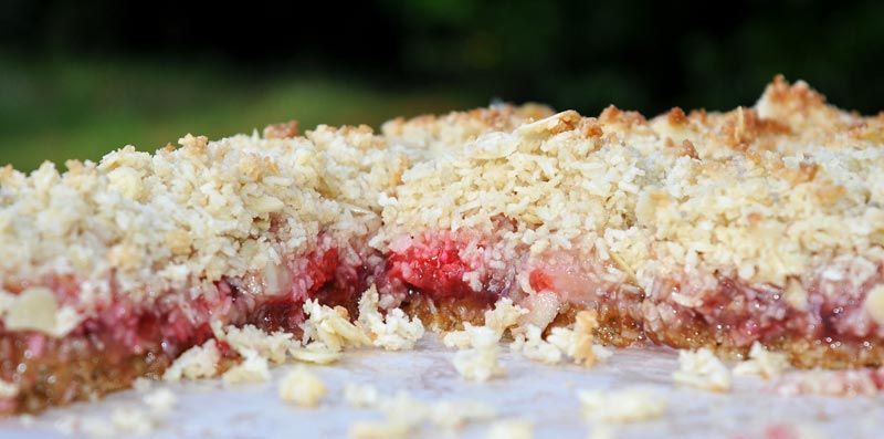 Summer Strawberry and Coconut Slice