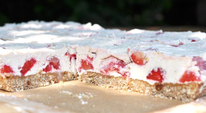 White Chocolate and Strawberry Slice 0004