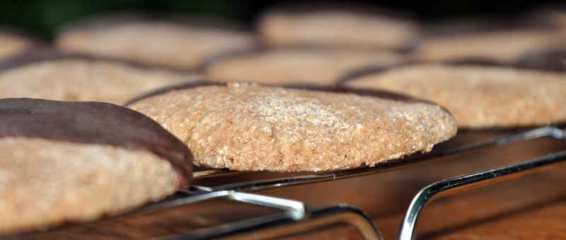 chocolate dipped coffee shortbread