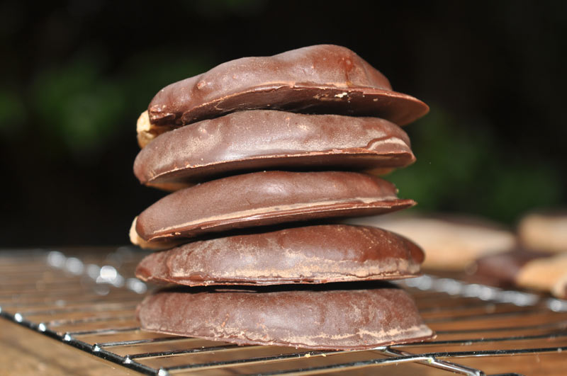 chocolate dipped coffee shortbread