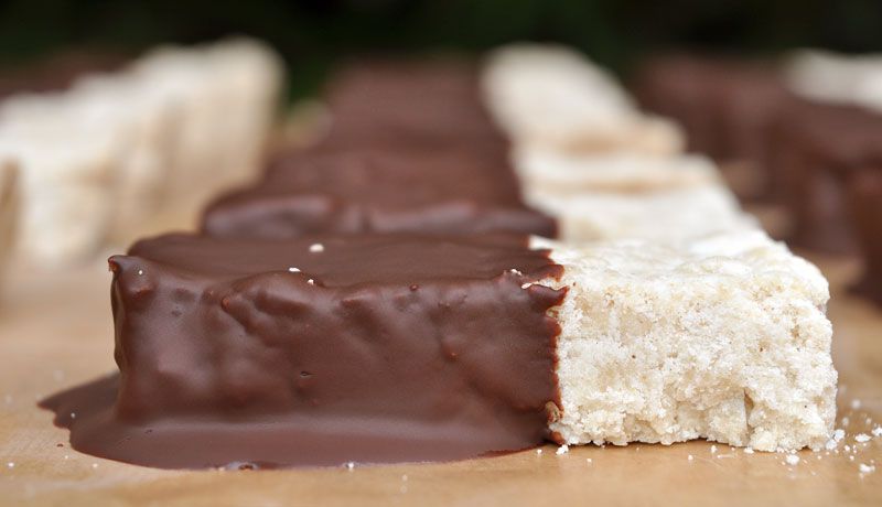 Chocolate Dipped Orange Shortbread