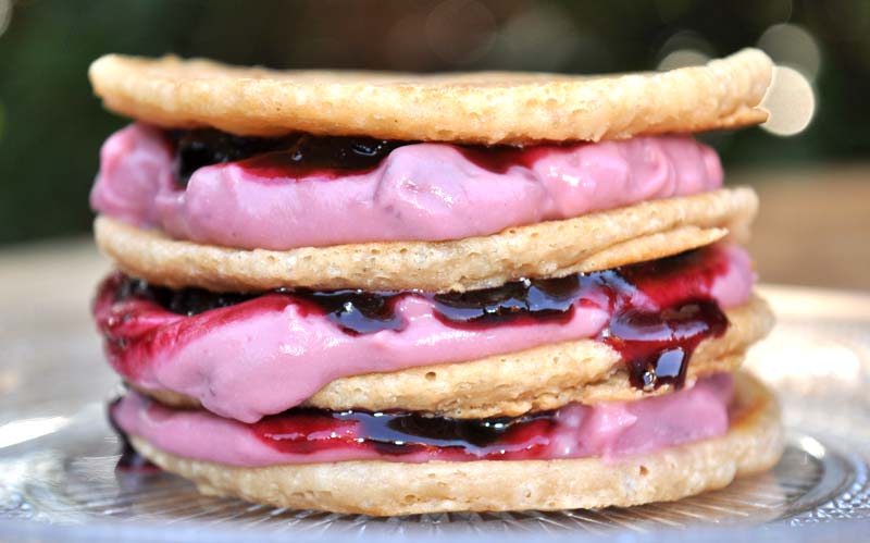 Cherry Cheesecake Pancakes