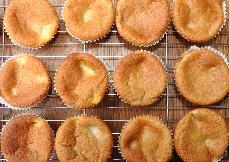 Peaches and Cream Cupcakes