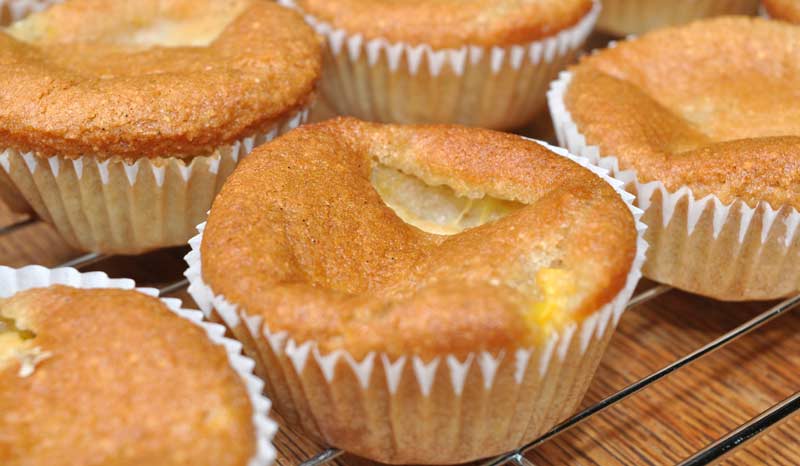 Peaches and Cream Cupcakes