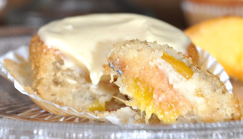 Peaches and Cream Cupcakes