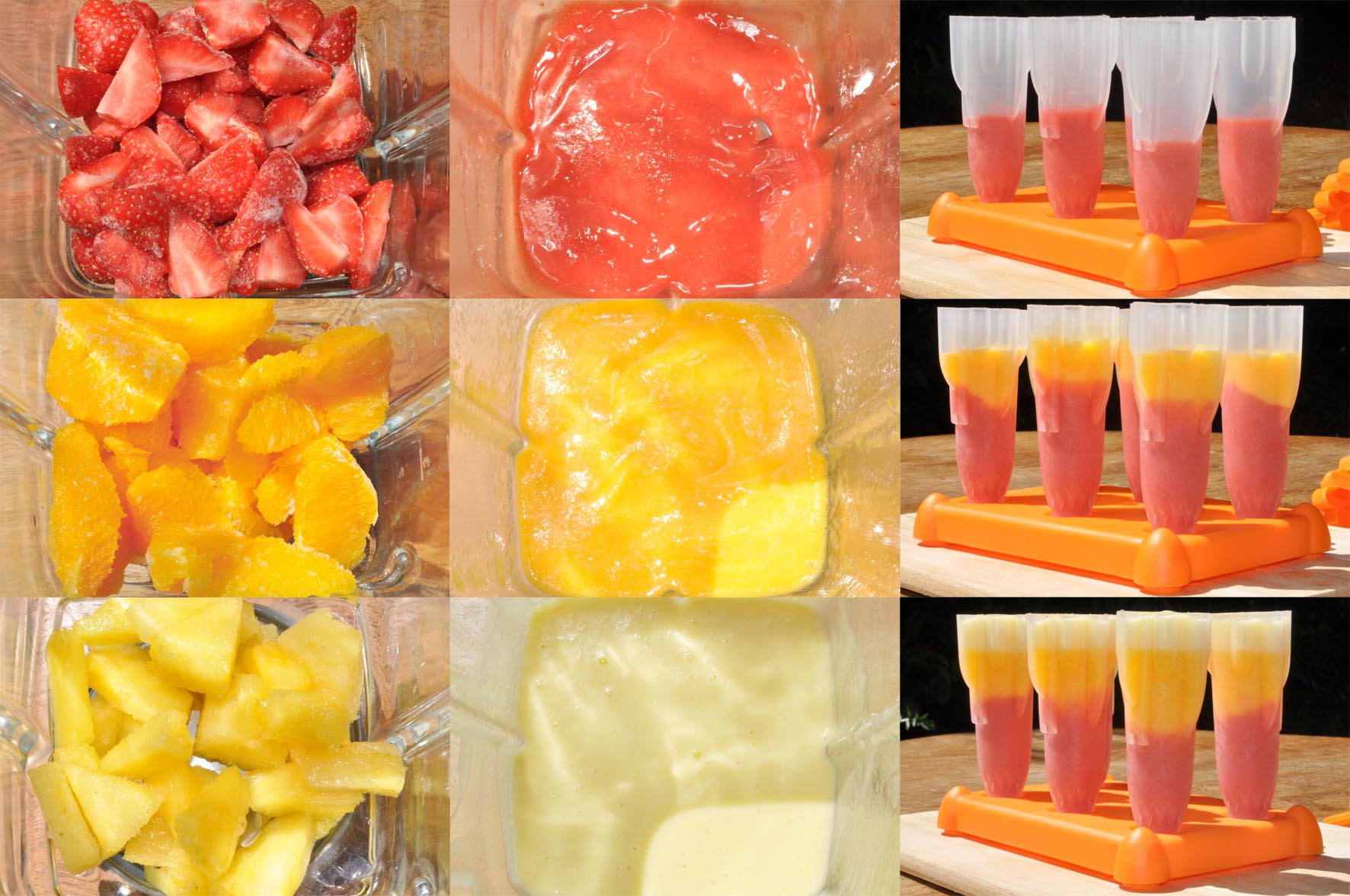 Healthy Fruit Puree Rocket Lollies