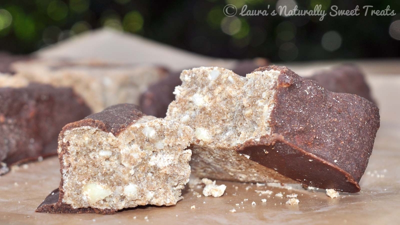 Chocolate Dipped Hawaiian Macadamia Nut and Coconut Shortbread